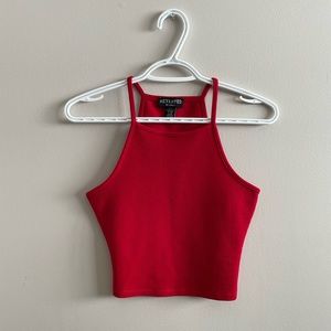 (4/$20) Sirens Red Textured Crop Top